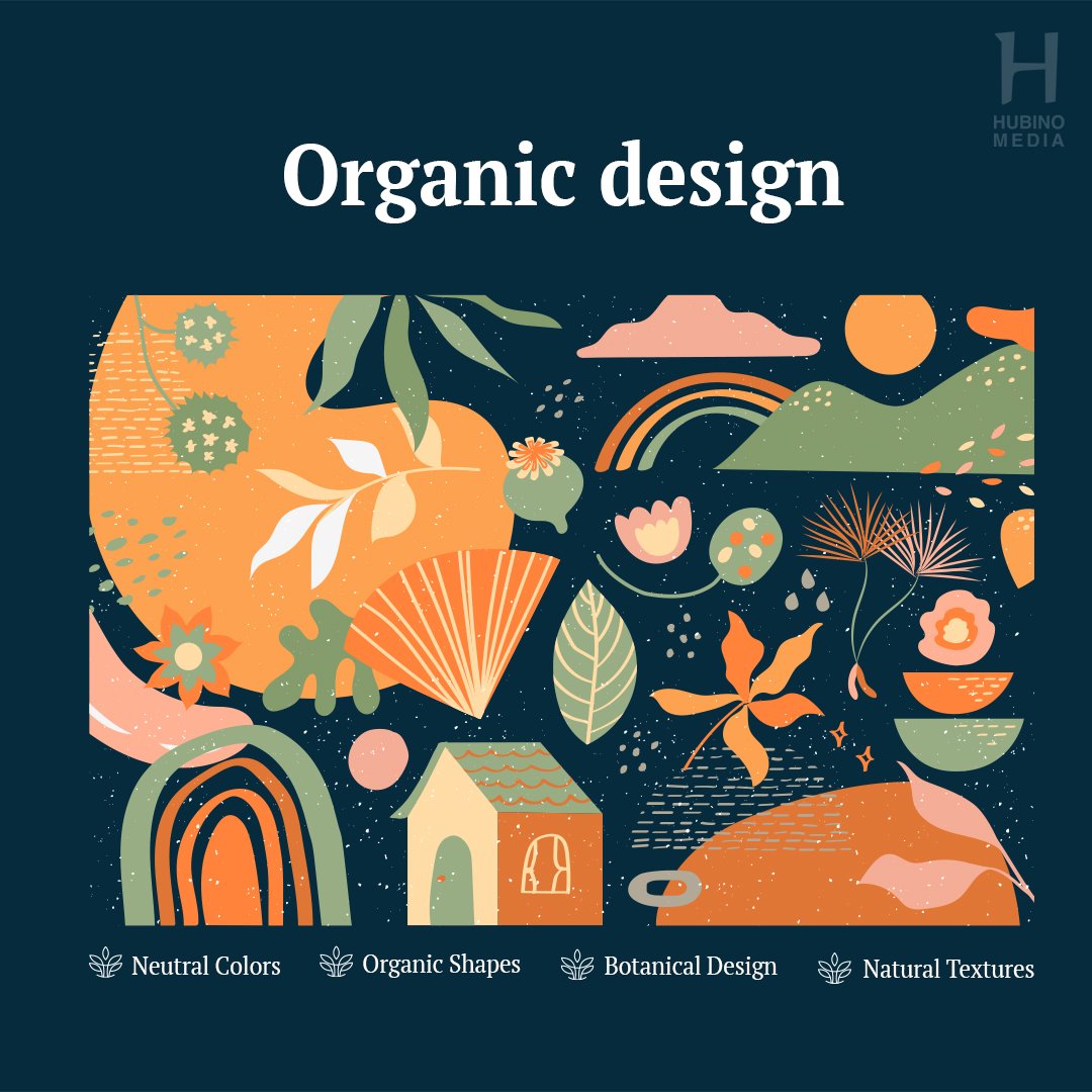 Organic Graphic Design Using Nature Related Elements